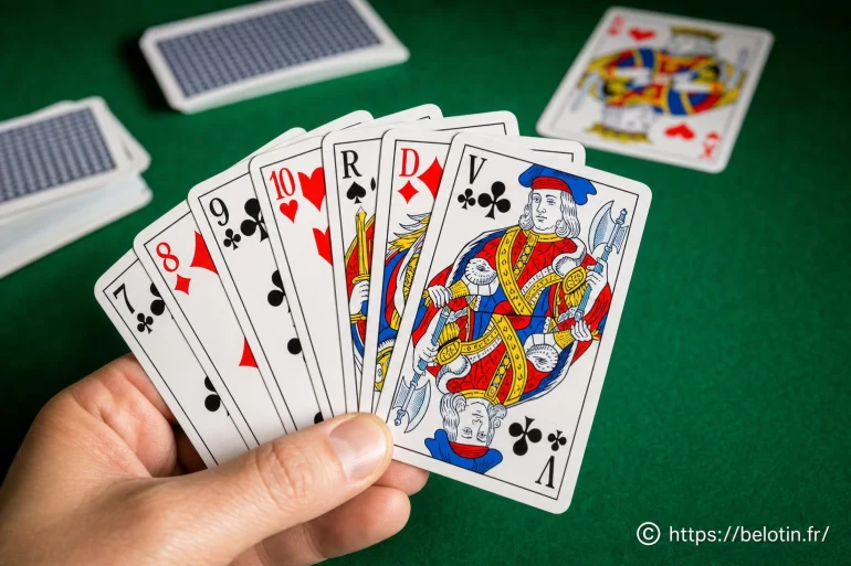 7 cartes qui se suivent à la belote : comment les repérer et en tirer parti