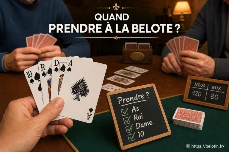 Quand prendre à la belote pour maximiser vos chances de gagner ?