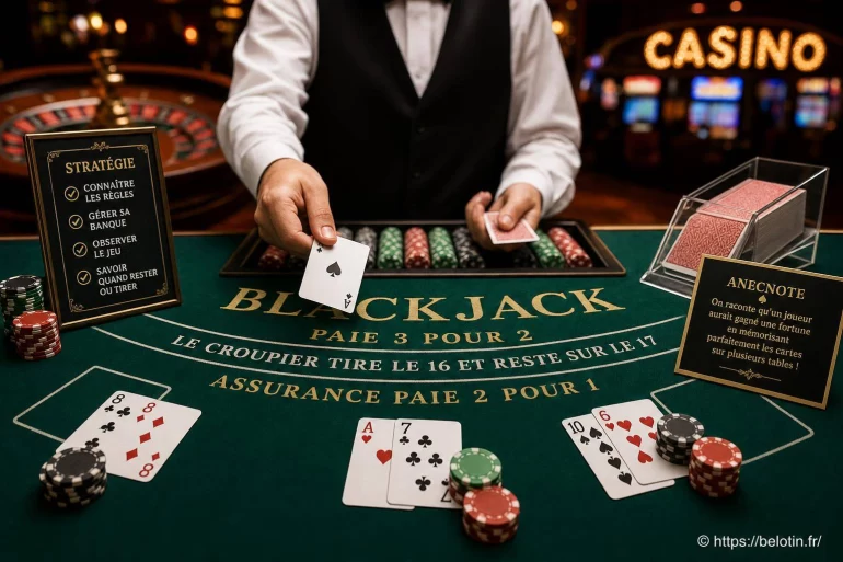 Blackjack : règles, stratégies et anecdotes du casino