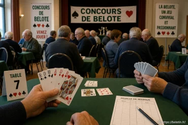 Où y a-t-il des concours de belote ?