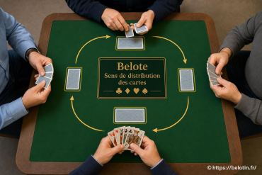 Dans quel sens distribuer les cartes à la belote ?
