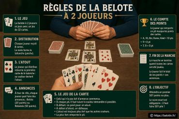 Quelles sont les règles de la belote à 2 joueurs ?