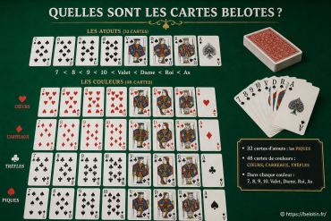 Quelles sont les cartes utilisées pour jouer à la belote ?