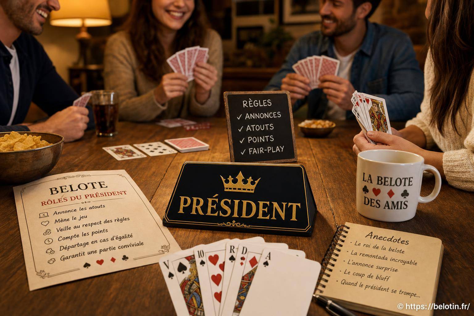 Président : règles essentielles, rôles clés et anecdotes entre amis