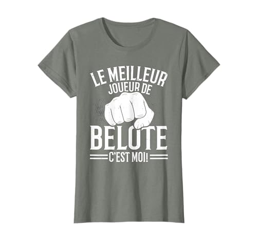Le Meilleur Joueur De Belote Cest Moi Humour Cadeau Belote T
