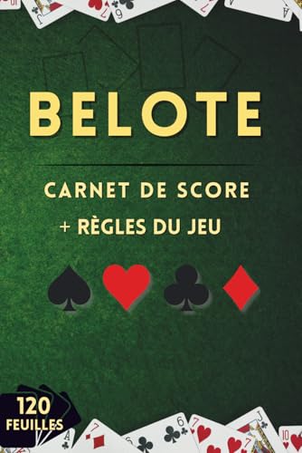 Belote Carnet de score: Noter les Résultats de vos Parties B