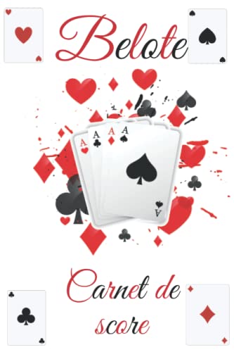 Belote carnet de score: Cahier pour noter 100 parties de jeu