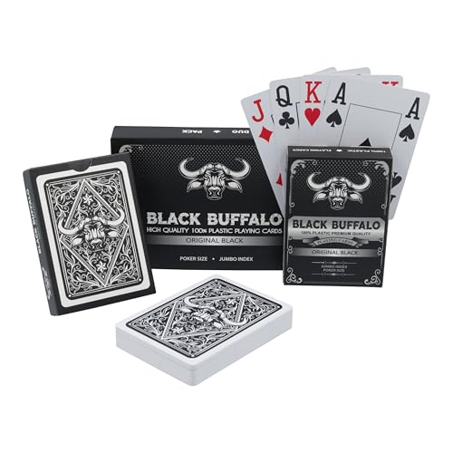 Black Buffalo Playing Cards Lot de 2 Cartes de Poker impermé