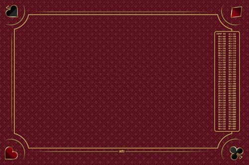 MTJ - Tapis Belote de Luxe Galonné - 60x40 cm - Matière Jers