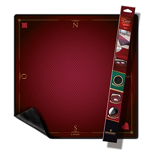 WOGAMAT Officiel - Tapis De Carte À Jouer Luxe Rouge pour Ro