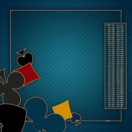 MTJ® - Tapis de Belote Prestige OC - 60x60cm - Matière Jerse