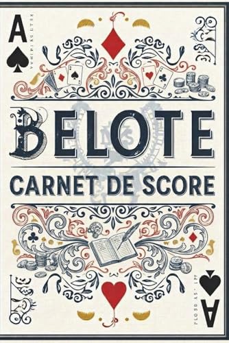 Carnet de score belote: Tableau pour noter les points de vos