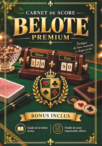 CARNET DE SCORE BELOTE PREMIUM